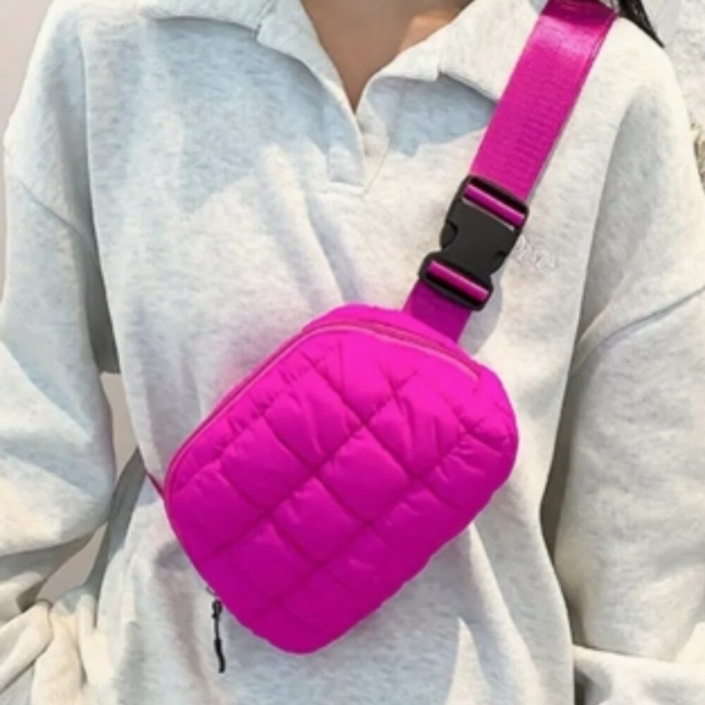 Copy- NWOT Pink Quilted Women's Crossbody Bag